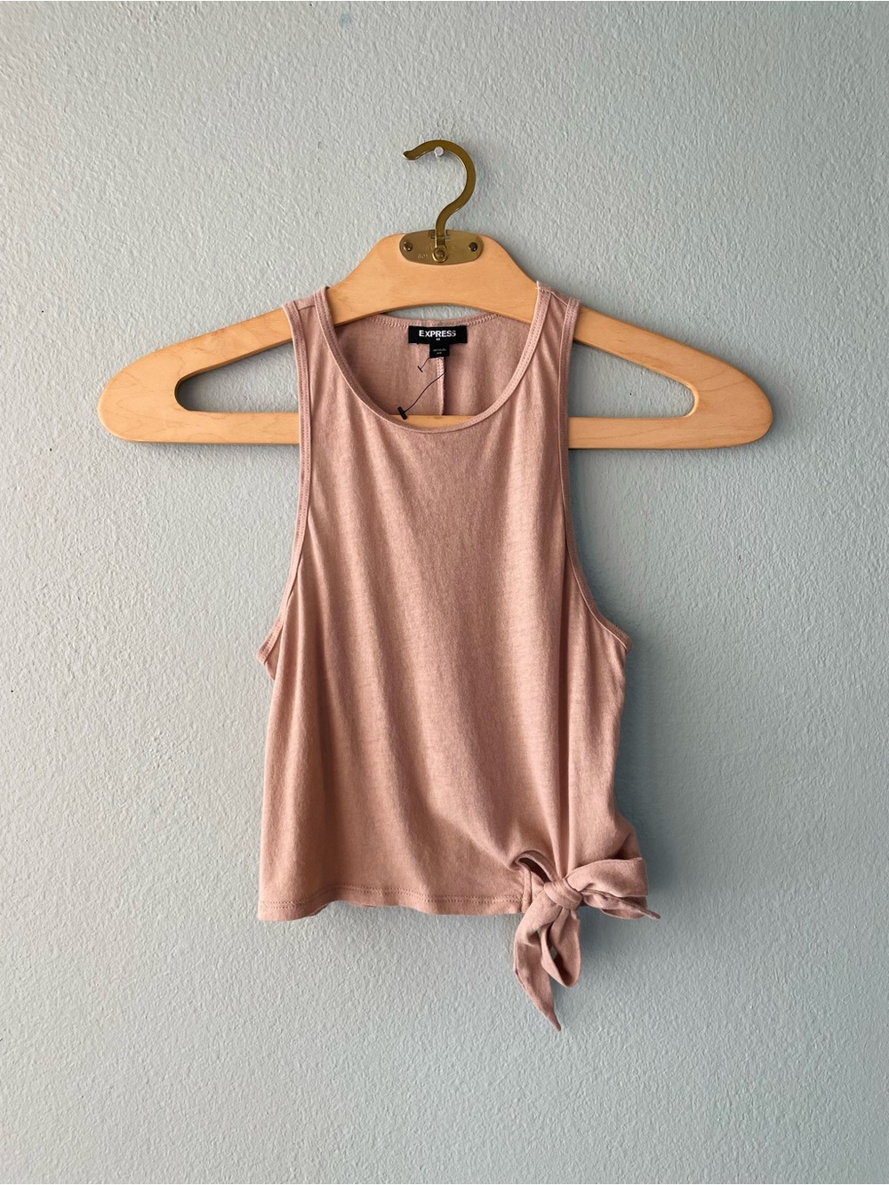 🌻5/$15🌻 Express | Tan Front-Tie Tank Top